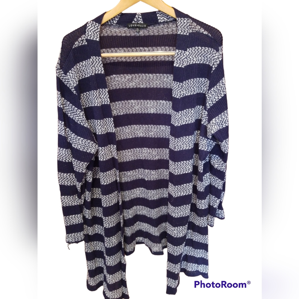 Love Elle Women's Waterfall Cardigan Blue Size XXL